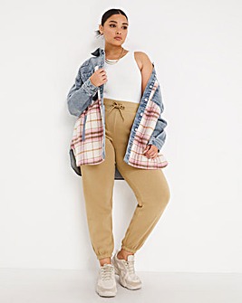 Tan Drawcord Joggers