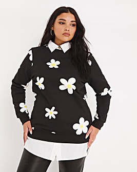 Daisy Printed Sweatshirt