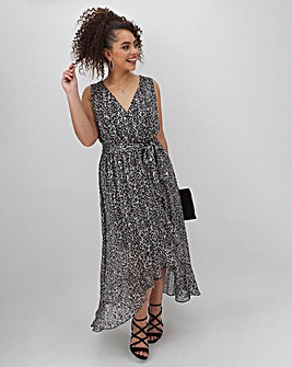 Joanna Hope Wrap Hi Low Dress