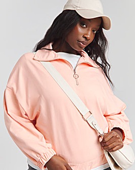 Peach Zip Up Sweatshirt