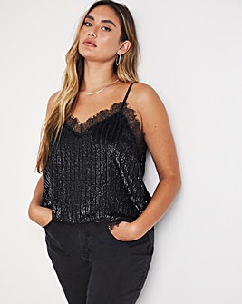 Jo by Joanna Hope Bead & Sequin Lace Trim Cami