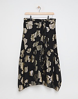 Jo by Joanna Hope Foil Lurex Midi Skirt
