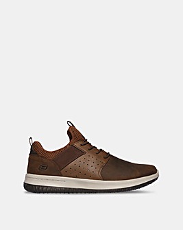 Skechers Delson Slip On Trainers - Brown Multi