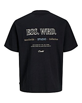 Jack & Jones Urban Edge Back Graphic T-Shirt - Black