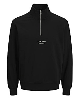 Jack & Jones Soho 1/4 Zip Sweatshirt - Black