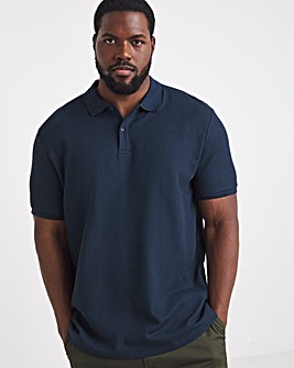 Jack & Jones Austin Waffle Polo - Navy