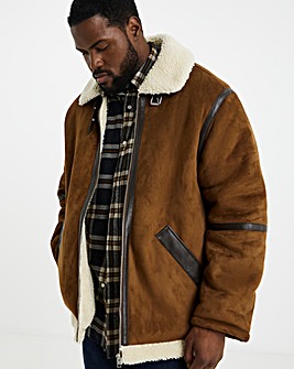 Jack & Jones Cole Aviator Jacket - Brown
