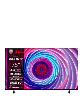 TCL 75In 75RC650K Roku TV Smart 4K Ultra HD HDR QLED TV