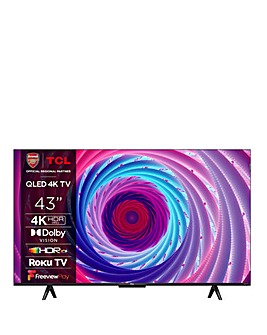 TCL 43In 43RC650K Roku TV Smart 4K Ultra HD HDR QLED TV