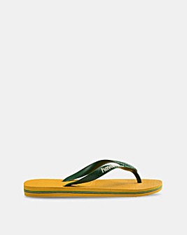 Havaianas Pop Brasil Logo Flip Flops - Yellow