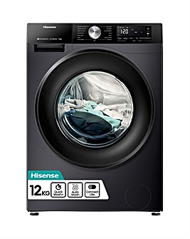 Hisense 3S Series WF3S1243BB3 12kg 1400 Spin Washing Machine - Black