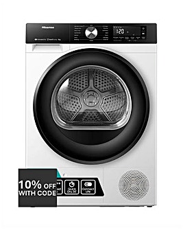 Hisense 3S Series DH3S902BW3 WiFi-enabled 9kg Heat Pump Tumble Dryer - White