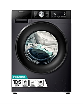 Hisense 3S Series WF3S1043BB3 10kg 1400 Spin Washing Machine - Black