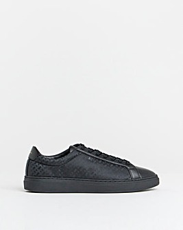 BOSS KIERAN JAQUARD LOGO TRAINER - BLACK
