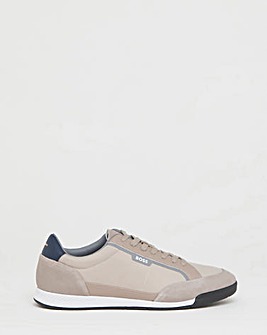 BOSS NITAN SUEDE DETAIL TRAINER - BEIGE