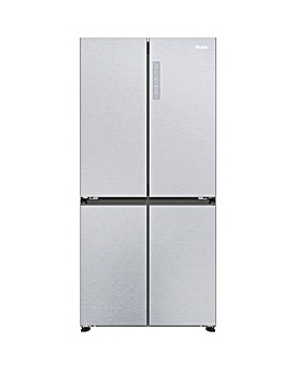 Haier Cube 83 HCR3818ENMG Total No Frost American Fridge Freezer - Silver