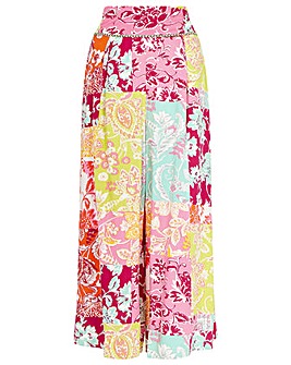 Monsoon Floral Print Cropped Trousers