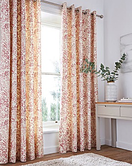 Moira Printed Floral Eyelet Curtains