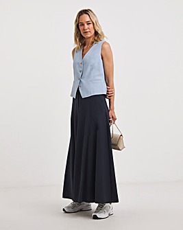 Washed Textured Full Skirt