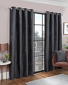 Nova Chevron Pinsonic Eyelet Curtain