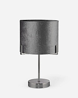 Harley Grey Velvet Table Lamp