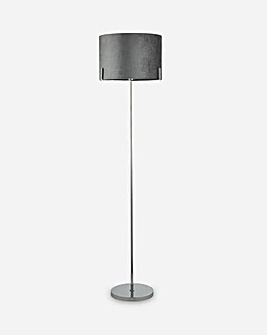 Harley Grey Velvet Floor Lamp