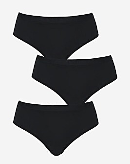 Sloggi (3 Pack) Go Casual Cotton Midi Knickers Black