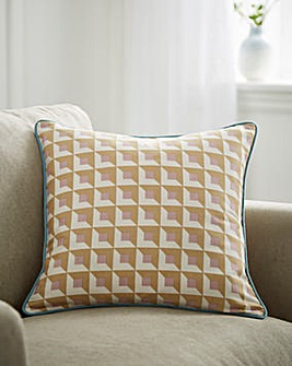 checked cushions and throws