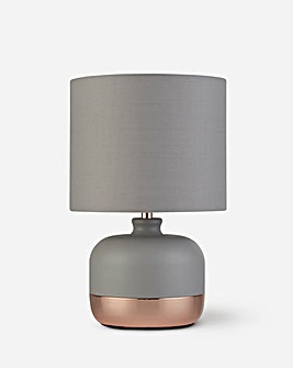 Vermont Grey & Copper Table Lamp