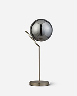 Dixon Globe Satin Silver Table Lamp