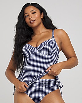 Buy Figleaves Gingham Tailor Underwired Twist Front Tummy Control