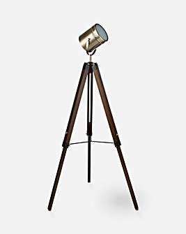 Easton Industrial Brass Floor Lamp