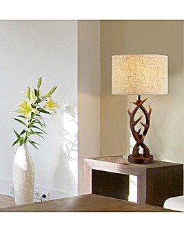 Antler Wood Effect Table Lamp