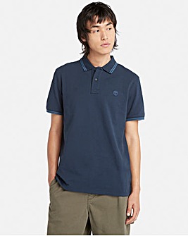 Timberland Millers River Tipped Pique Polo - Dark Sapphire