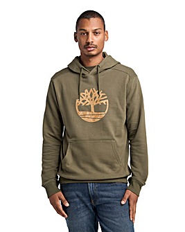 Timberland Kennebec River Front Camo Tree Logo Green Hoodie - Green