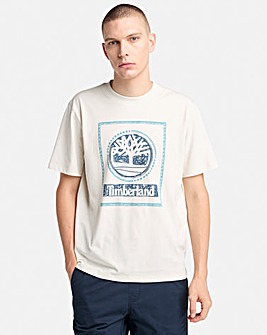 Timberland Front Seasonal Stack Logo White T-Shirt - White