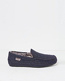 FatFace Noah Check Moccasin Slippers