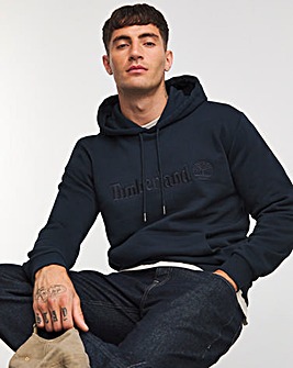 Timberland Hampthon Tonal Logo Hoodie - Navy