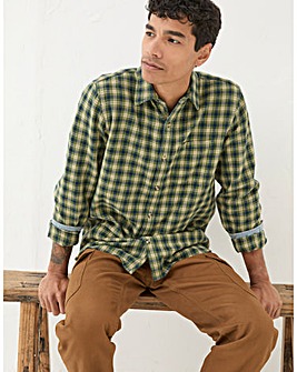 FatFace Long Sleeve Read Check Shirt