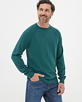 FatFace Rye Cashmere Cotton Crew Neck Jumper