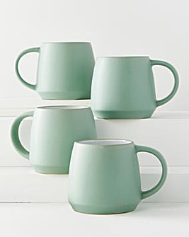 Sage Stoneware Set of 4 Mugs