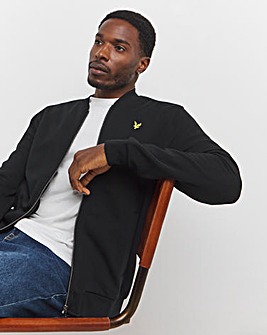 Lyle & Scott Black Sweatshirt Bomber Jacket