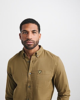 Lyle & Scott Brown Long Sleeve Flannel Shirt