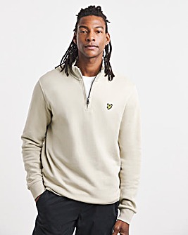 Lyle & Scott Loopback 1/4 Zip Sweat - Taupe