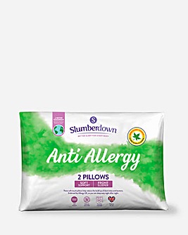 Slumberdown Anti Allergy Soft Pillows - 2 Pack