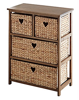 Hyacinth Hearts 2+2 Drawer Unit