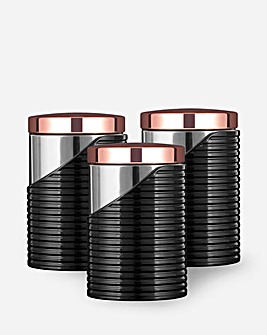 Linear Set of 3 Canisters Rose