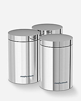 Morphy Richards Accents Stainless Steel Set of 3 Canisters