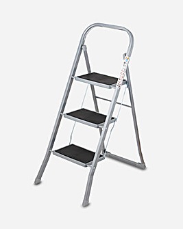 OurHouse 3 Rubber Tread Steel Step Ladders