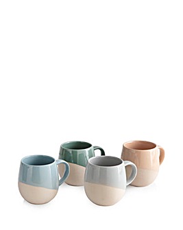 Barbary & Oak Dipped Set of 4 Mugs